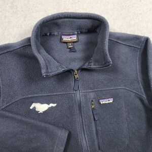 Patagonia Synchilla Men's Medium Blue Full Zip Fleece Jacket Camping Hiking Ski